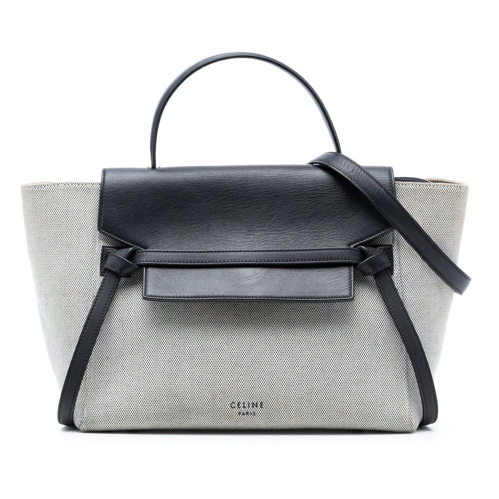 Pre-Loved Celine Mini Canvas and Leather Belt Bag